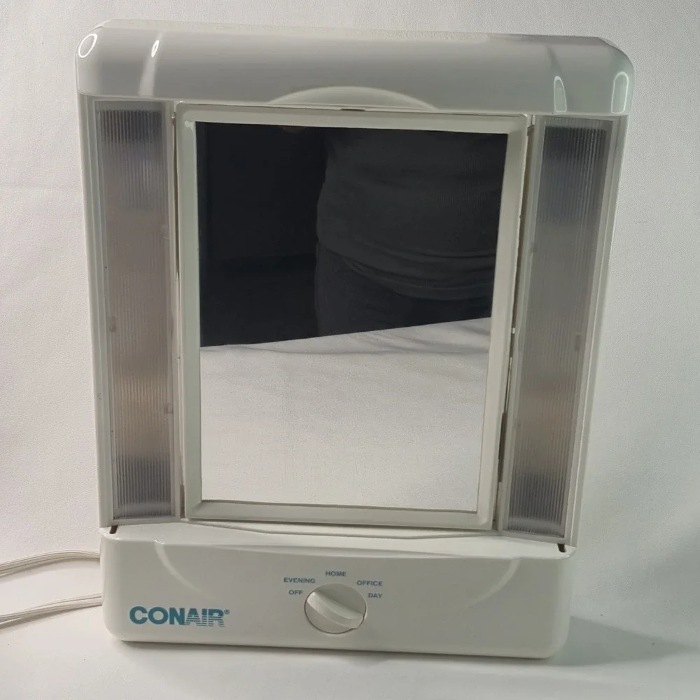 Conair Reflections Lighted Makeup Mirror 5X/1X 4 Light Settings Double Sided